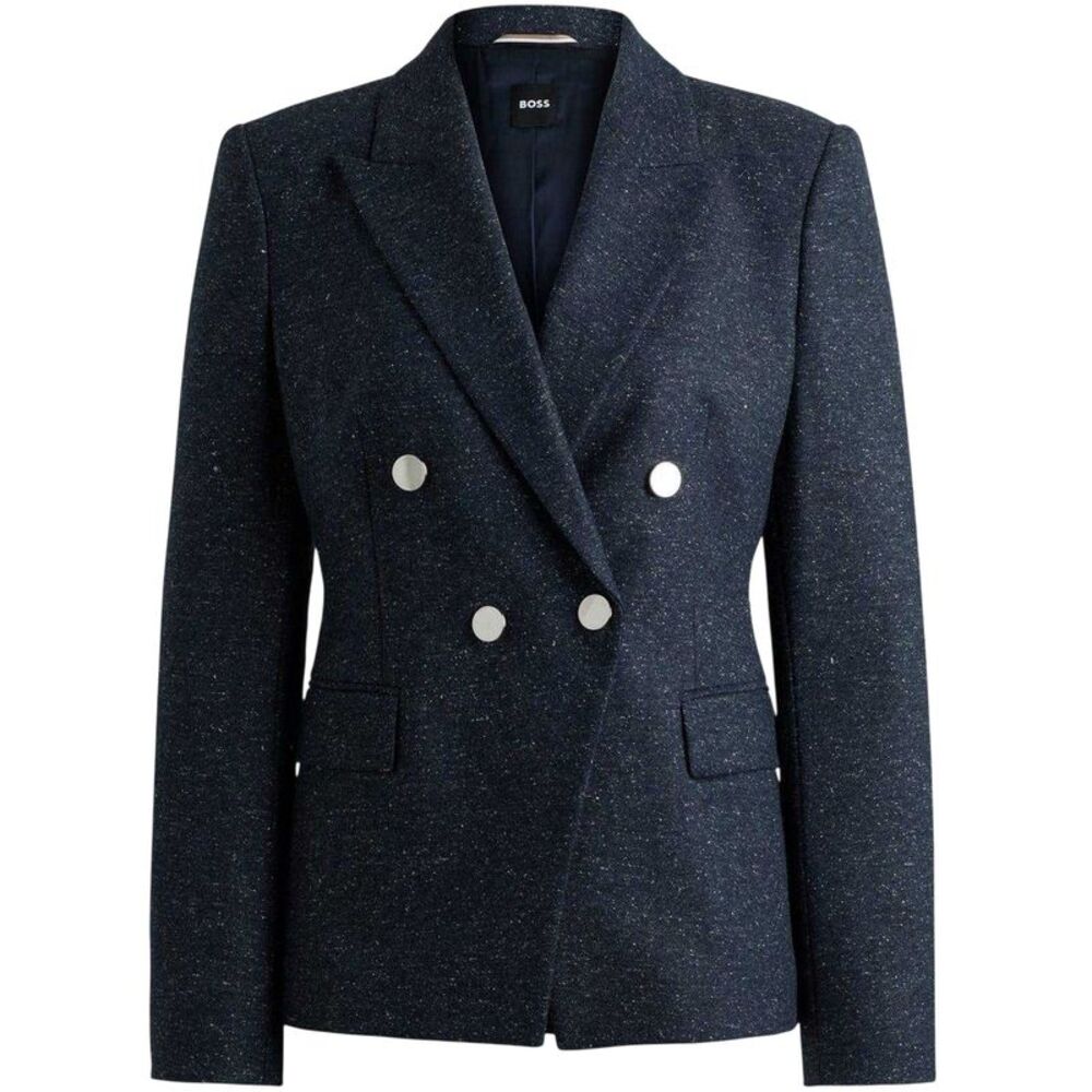 Boss Womens/Ladies Flecked Regular Blazer / Dark Blue
